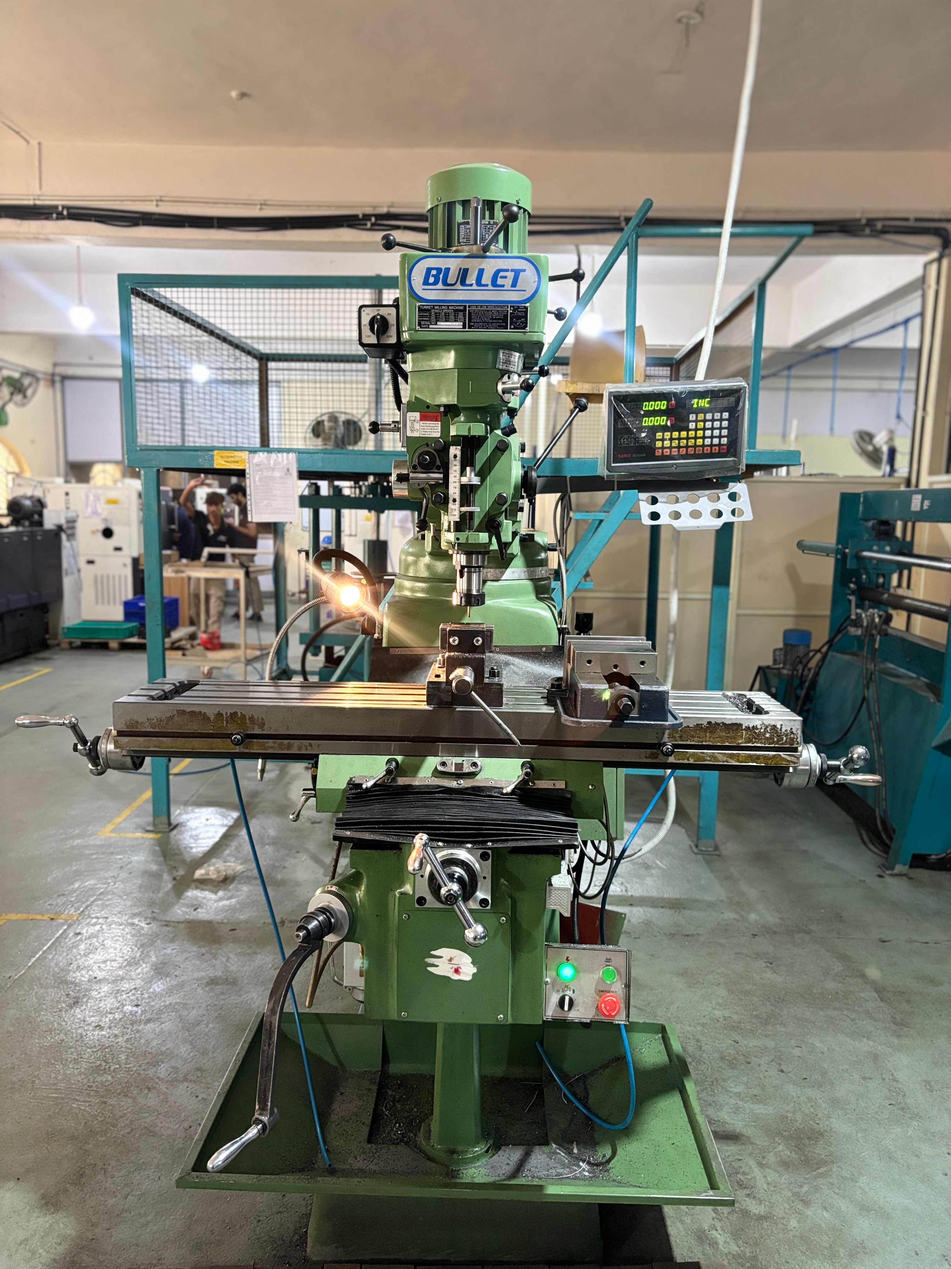 Bullet DRO machine for precision operations